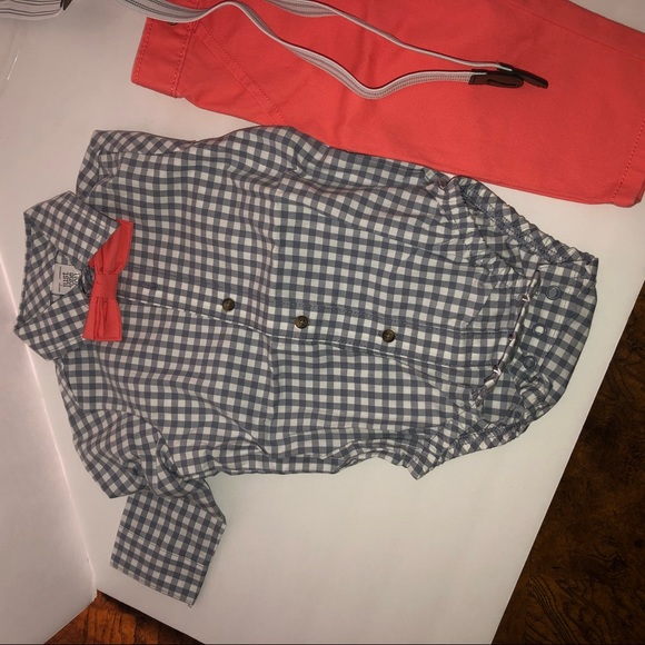 Boy’s size 6M, just one you Made by Carter’s, onesie w/ pants, tie & suspenders - Picture 9 of 10